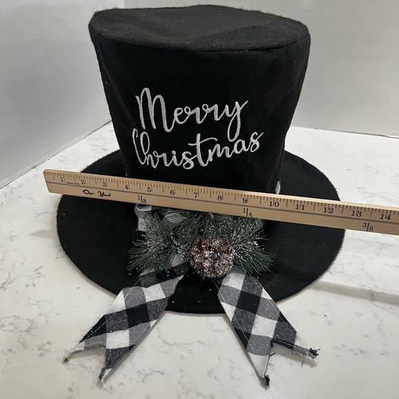 DECORATIVE HAT FOR CHRISTMAS TREE Elegant Black Decorative Hat - Picture 7 of 10